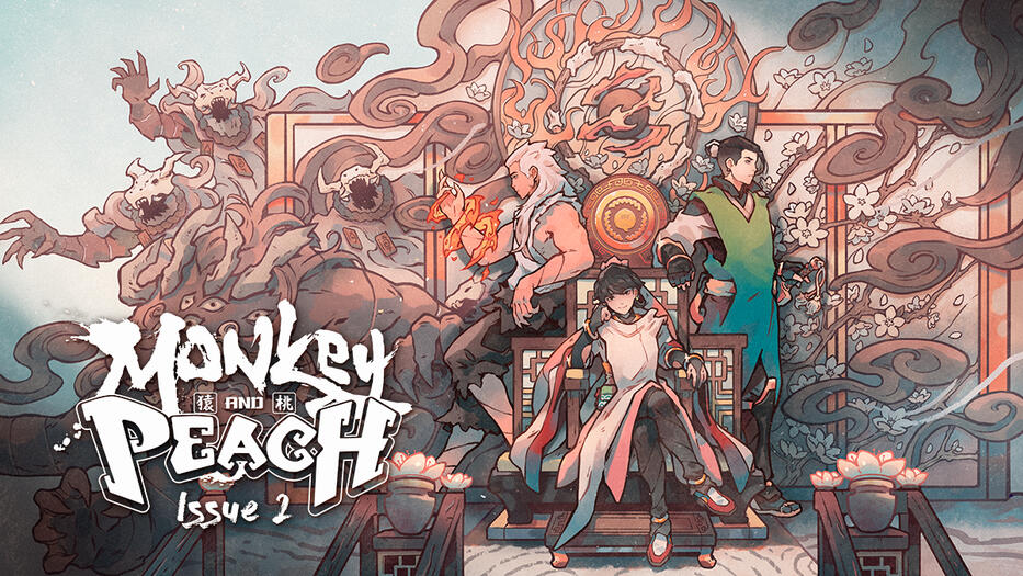 Monkey and Peach Issue 2 banner