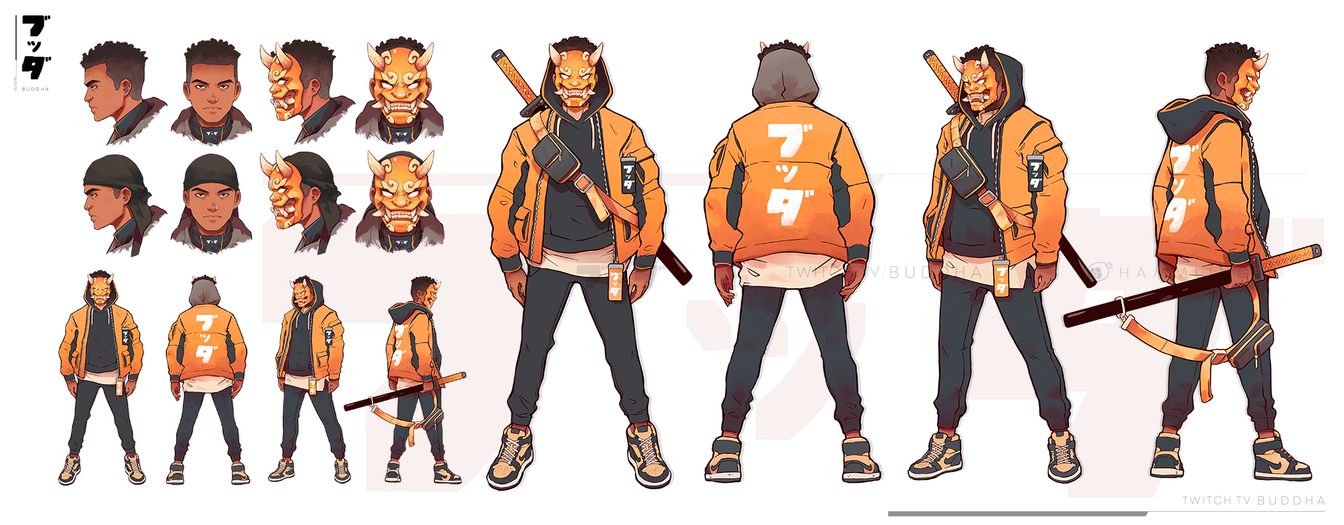 Buddha Twitch character commission